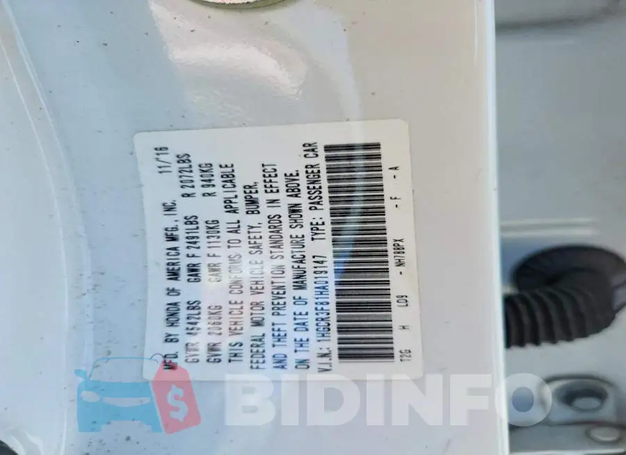 1HGCR3F81HA019147 Photo# 13