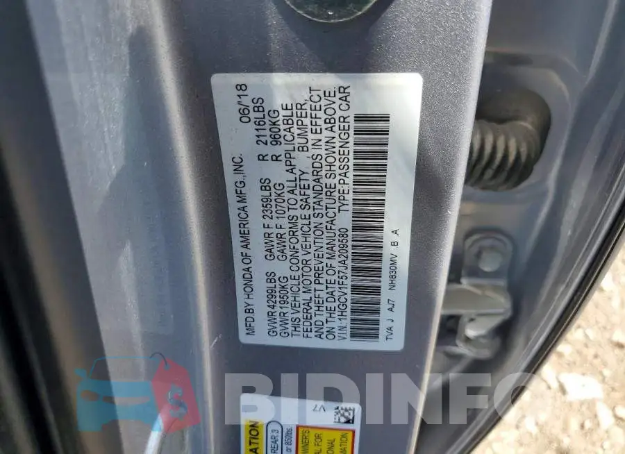 1HGCV1F57JA209580 Photo# 12