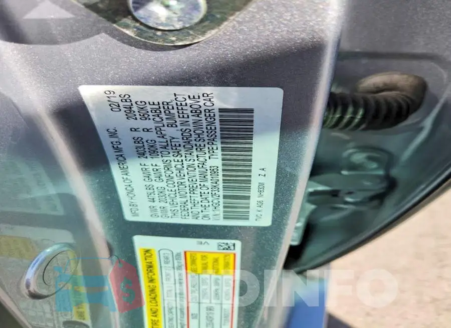 1HGCV2F33KA010953 Photo# 12