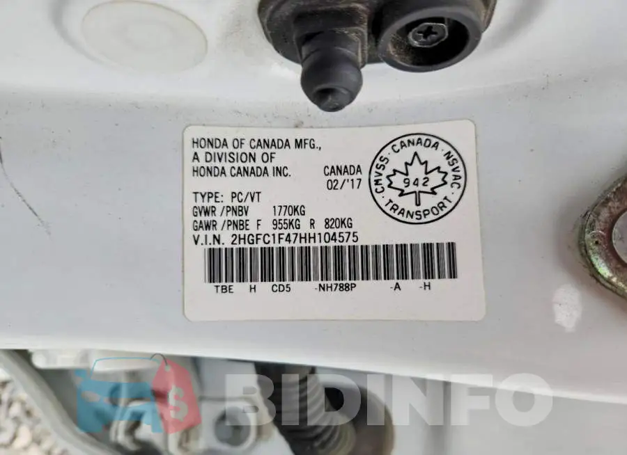 2HGFC1F47HH104575 Photo# 12
