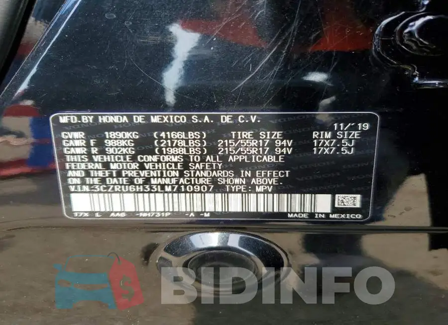 3CZRU6H33LM710907 Photo# 14