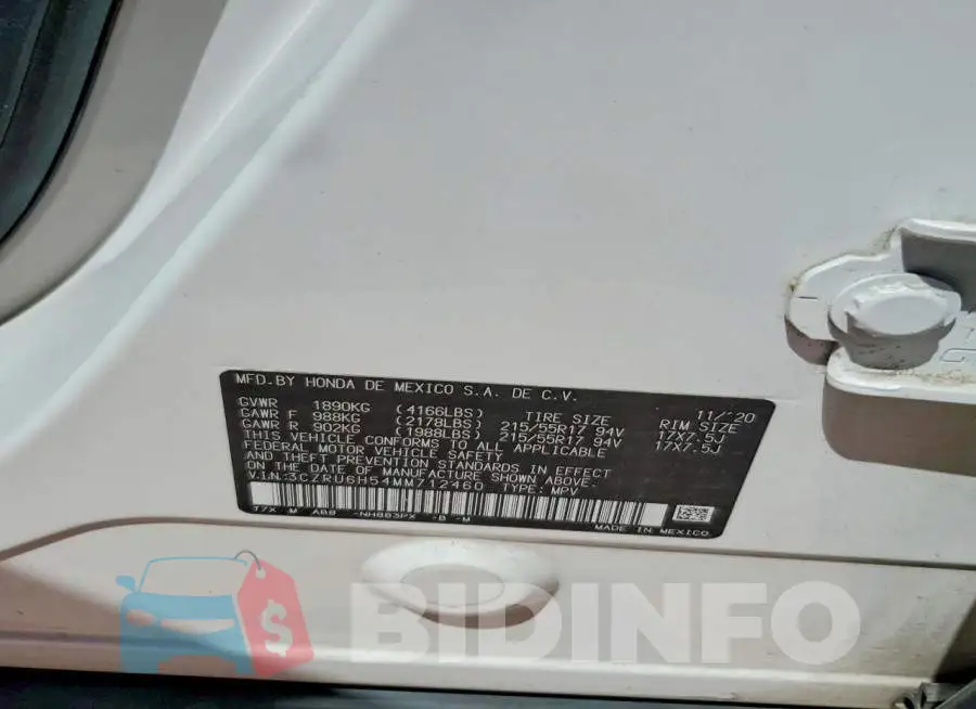 3CZRU6H54MM712460 Photo# 13