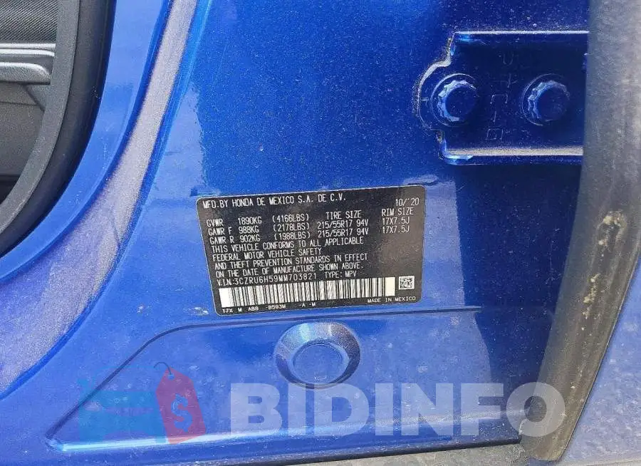 3CZRU6H59MM703821 Photo# 13