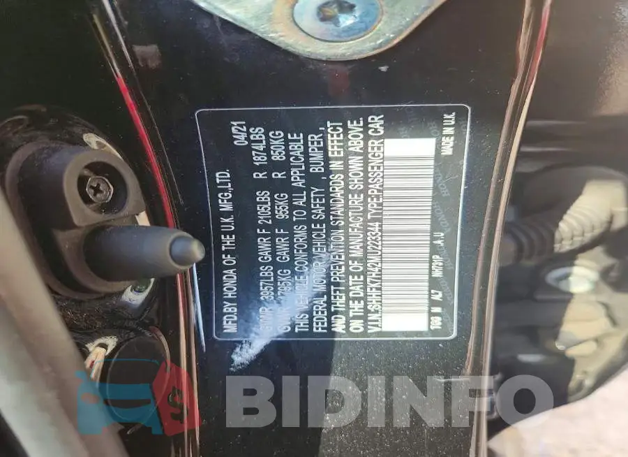 SHHFK7H42MU223344 Photo# 12