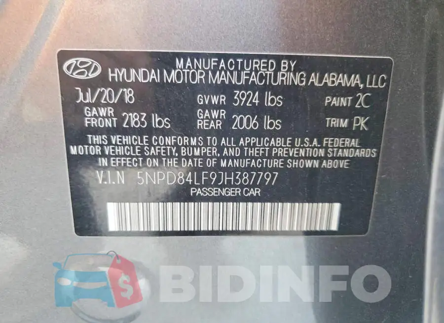 5NPD84LF9JH387797 Photo# 12
