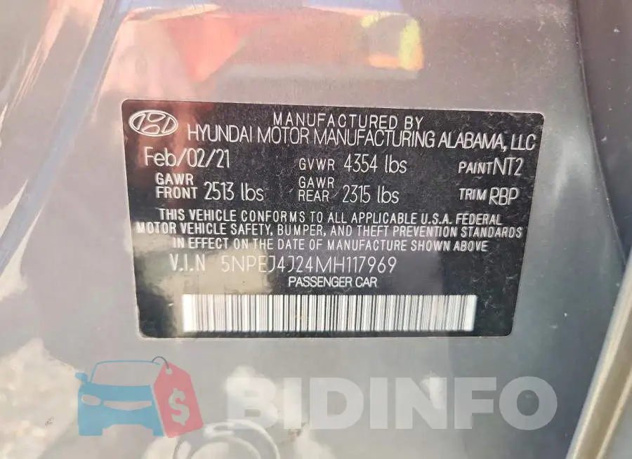 5NPEJ4J24MH117969 Photo# 12