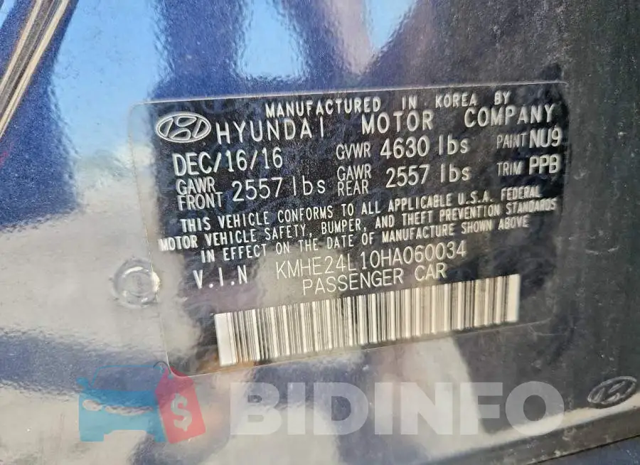 KMHE24L10HA060034 Photo# 12