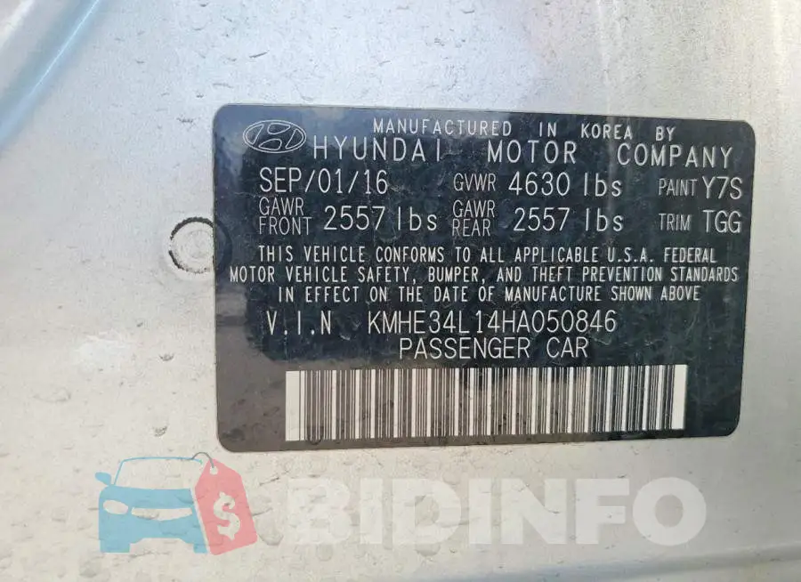 KMHE34L14HA050846 Photo# 12