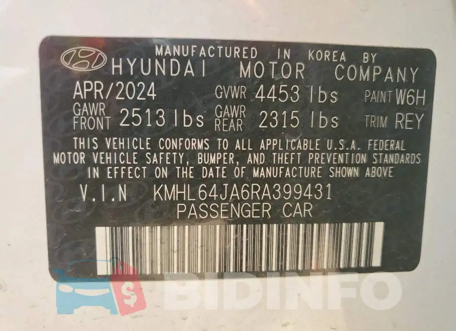 KMHL64JA6RA399431 Photo# 13