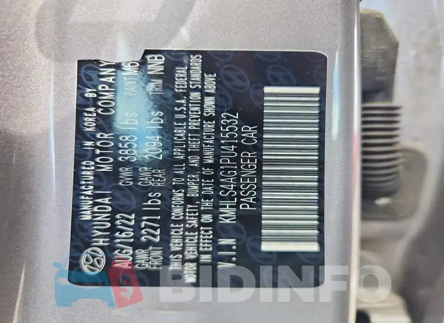 KMHLS4AG1PU415532 Photo# 12