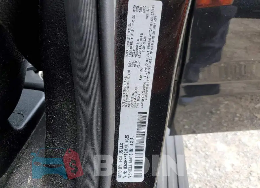 1C6SRFFT9MN807085 Photo# 12