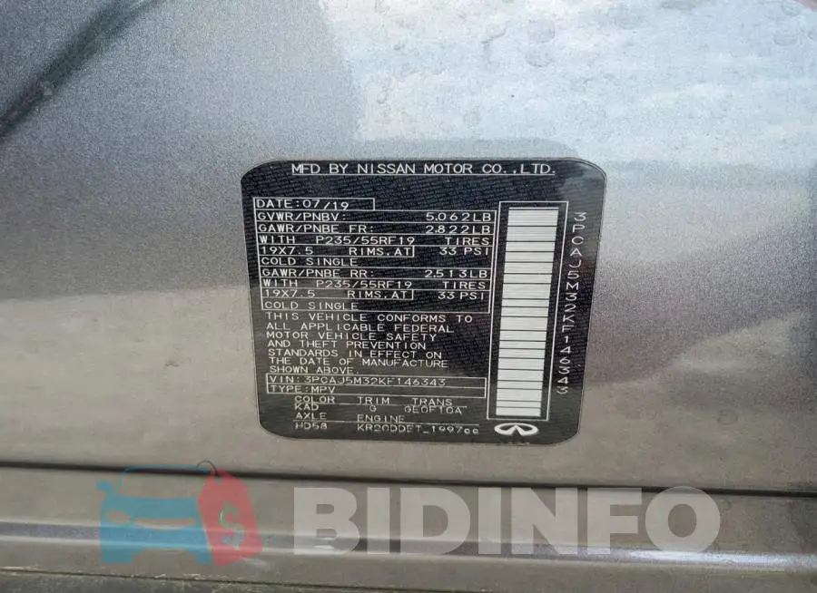 3PCAJ5M32KF146343 Photo# 14