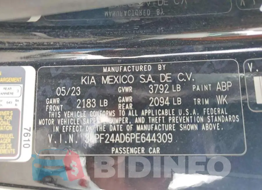 3KPF24AD6PE644309 Photo# 12