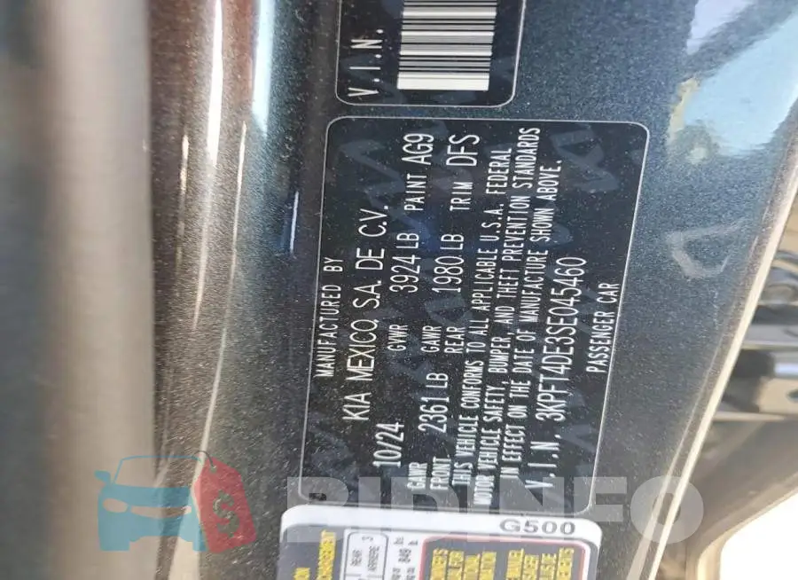 3KPFT4DE3SE045460 Photo# 12