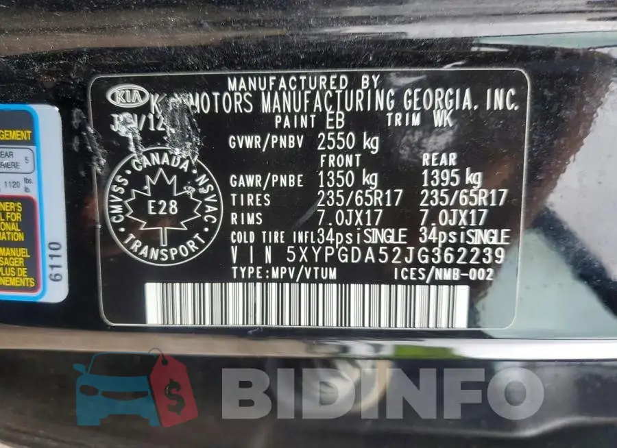 5XYPGDA52JG362239 Photo# 13