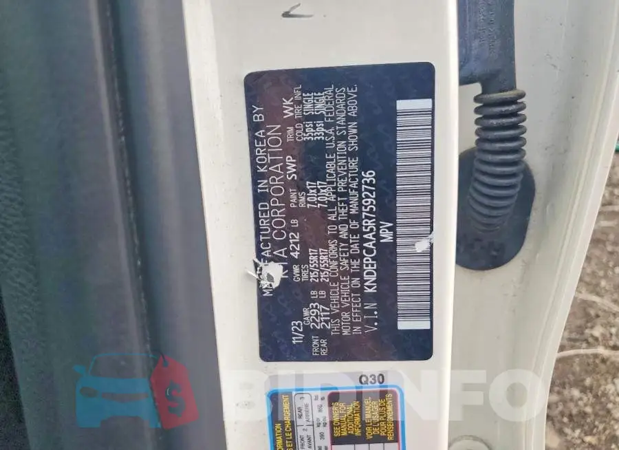 KNDEPCAA5R7592736 Photo# 13