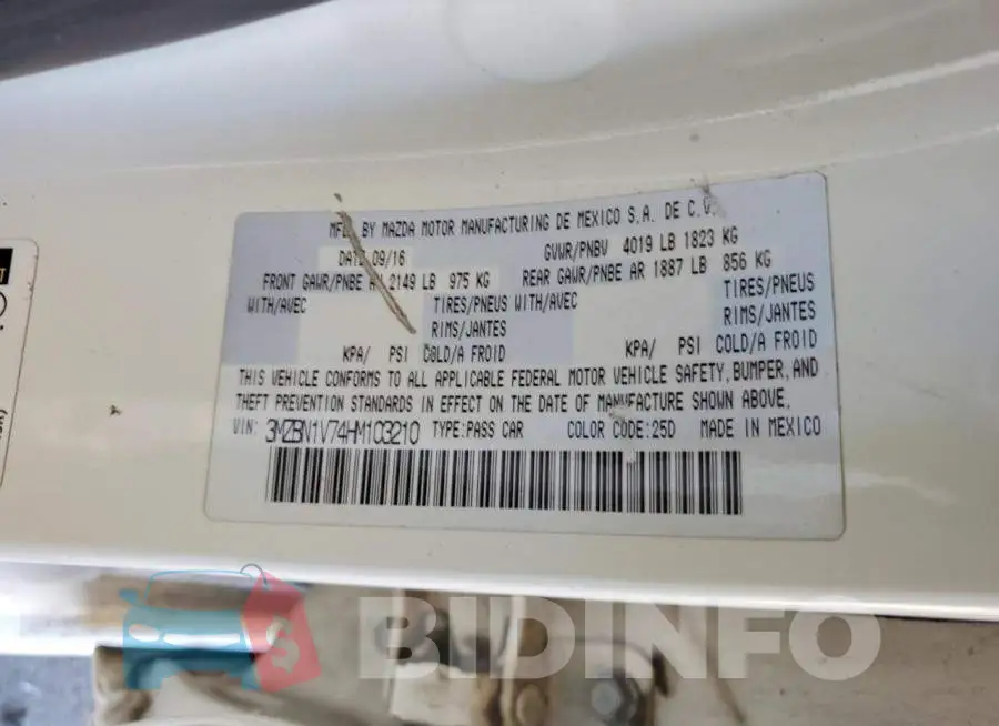 3MZBN1V74HM103210 Photo# 13