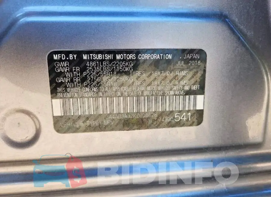 JA4AD3A32KZ008628 Photo# 12