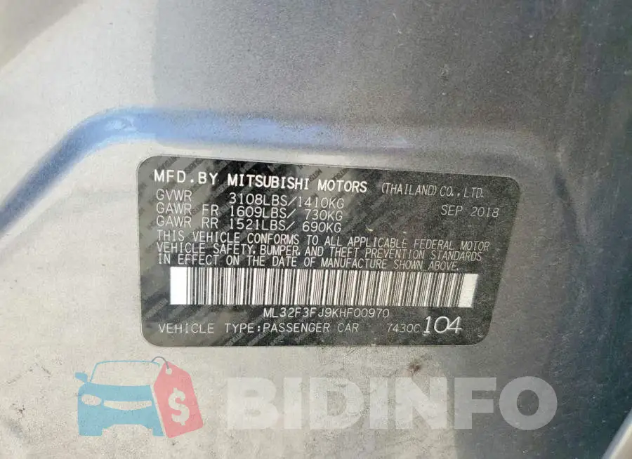 ML32F3FJ9KHF00970 Photo# 12