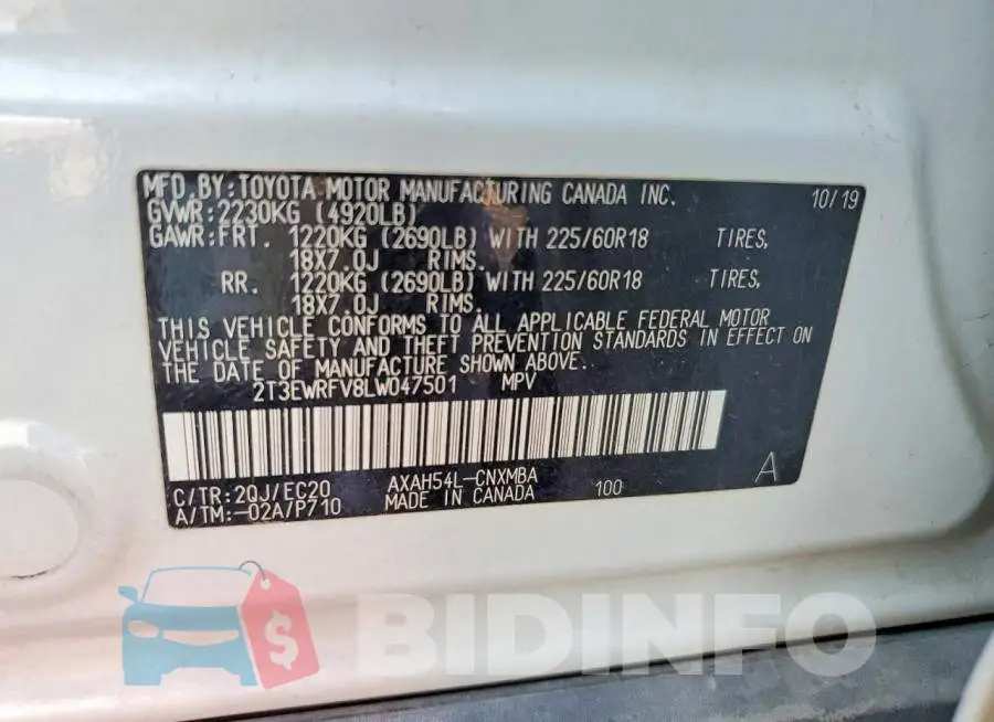 2T3EWRFV8LW047501 Photo# 13