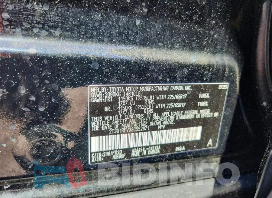 2T3G1RFV3SC552871 Photo# 14