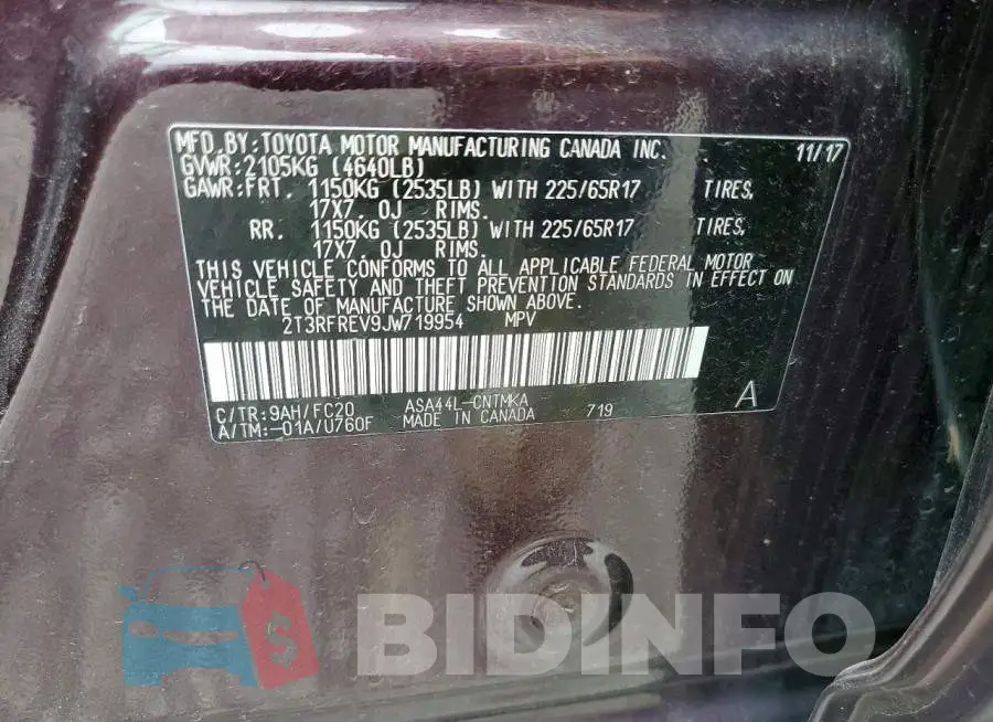 2T3RFREV9JW719954 Photo# 13