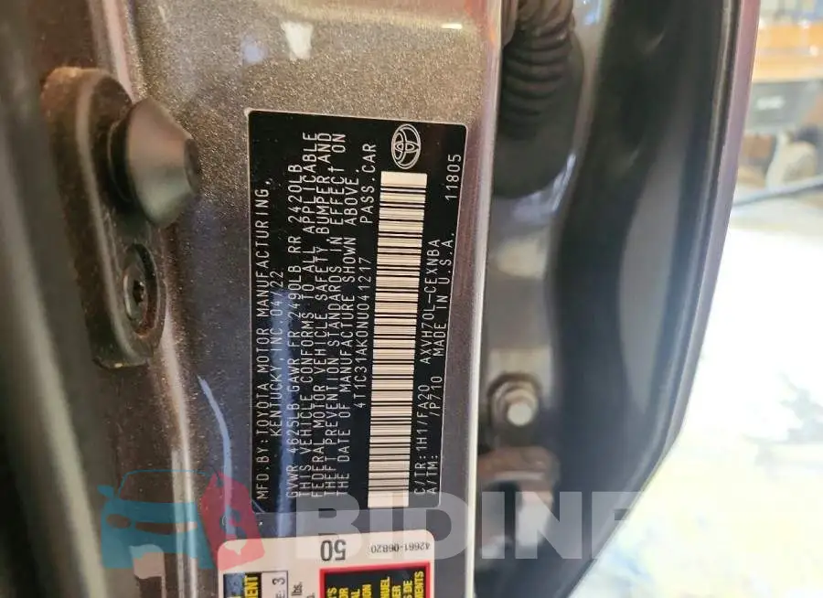 4T1C31AK0NU041217 Photo# 12