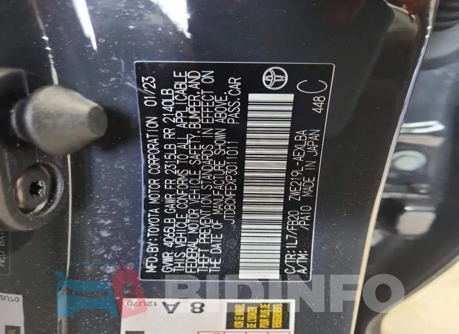 JTDBCMFEXP3011011 Photo# 13