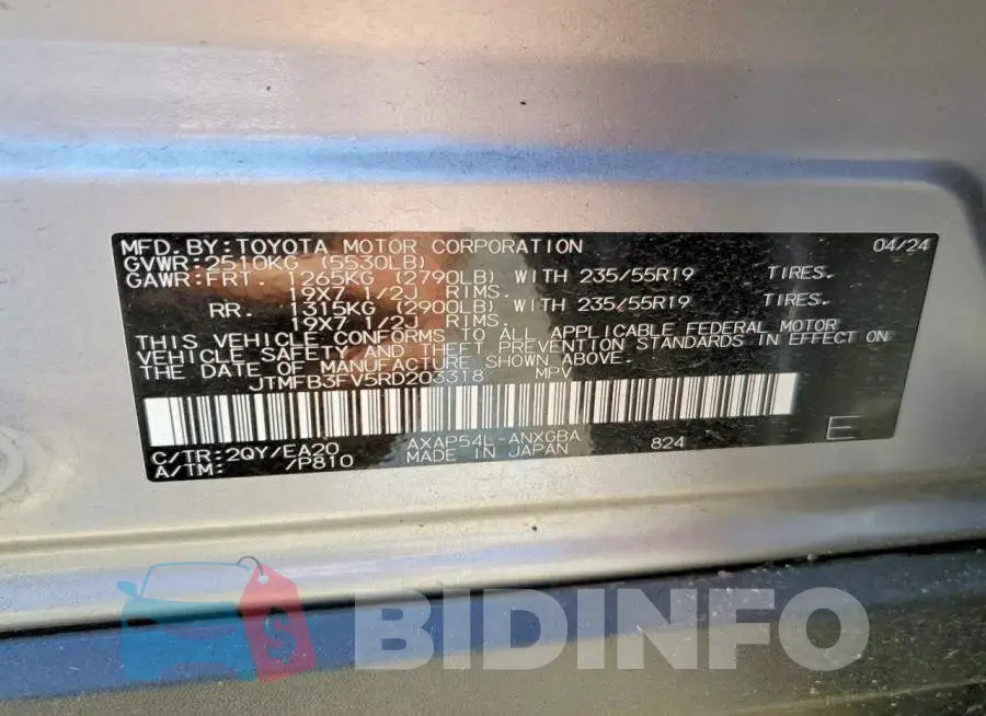 JTMFB3FV5RD203318 Photo# 14