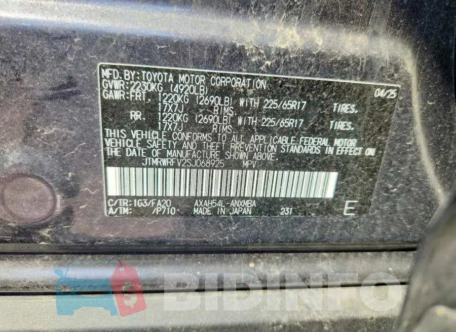 JTMRWRFV2SJ068925 Photo# 13