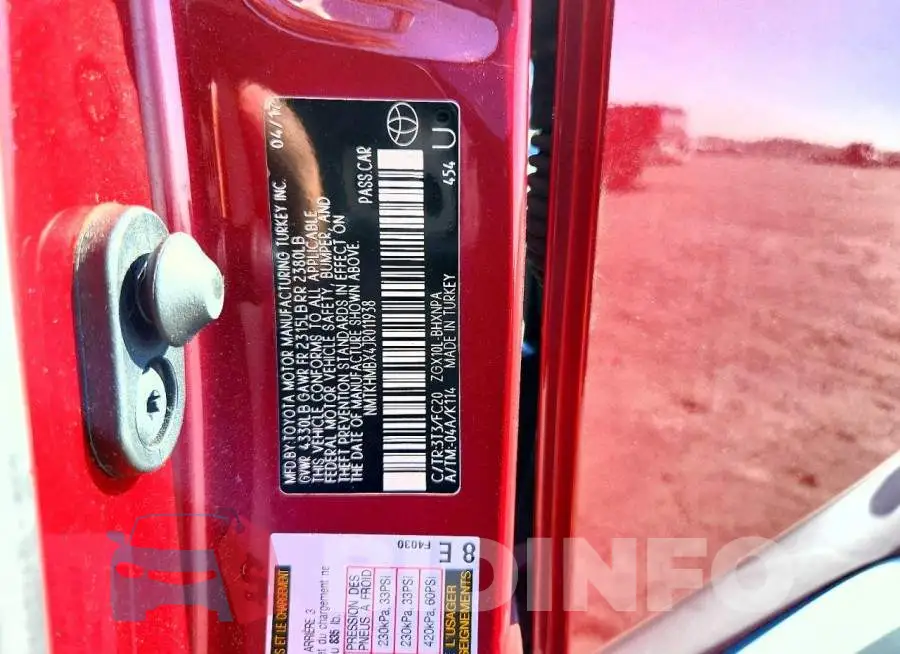 NMTKHMBX4JR011938 Photo# 12