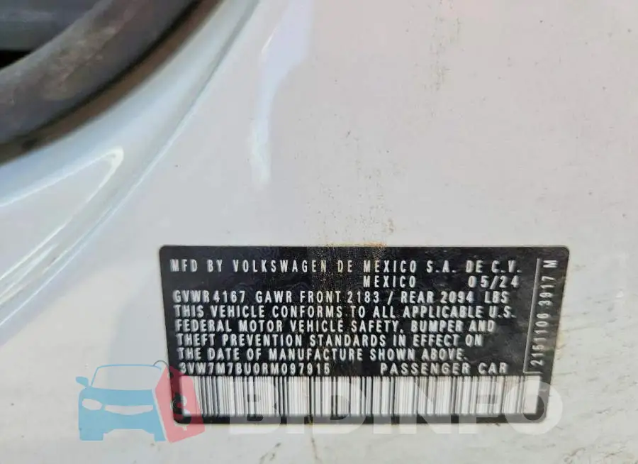 3VW7M7BU0RM097915 Photo# 12