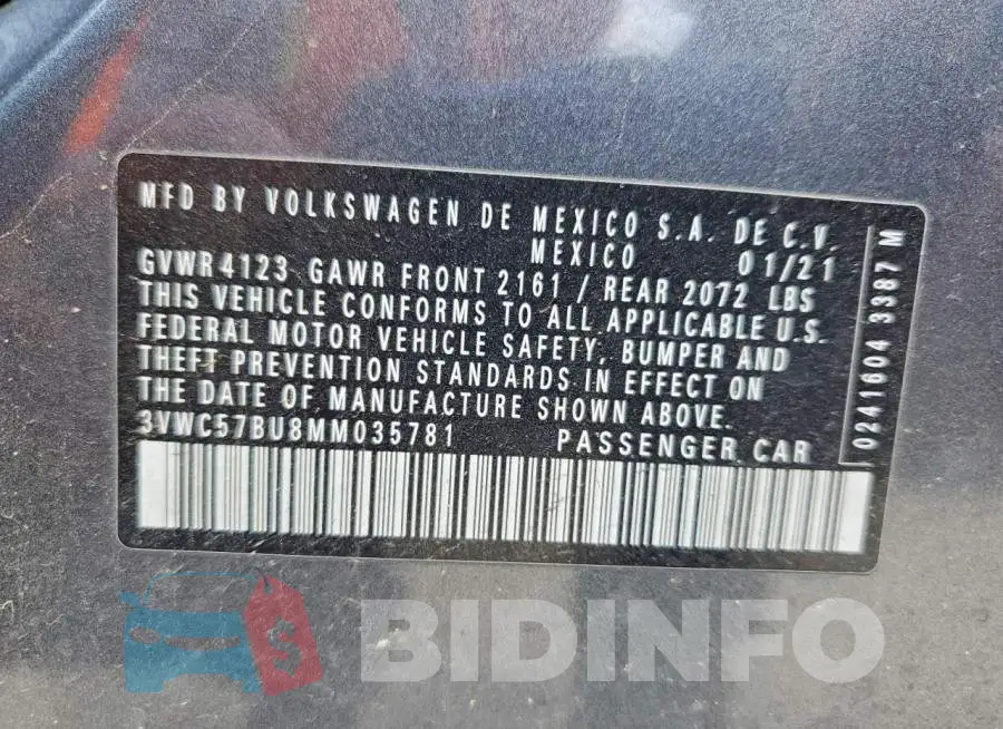 3VWC57BU8MM035781 Photo# 12