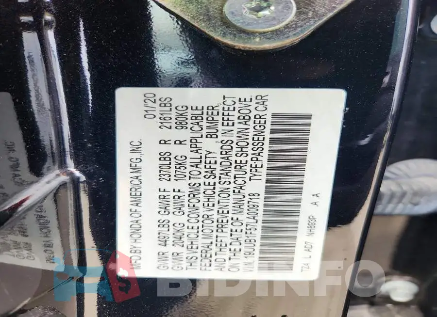 19UUB1F57LA009718 Photo# 13