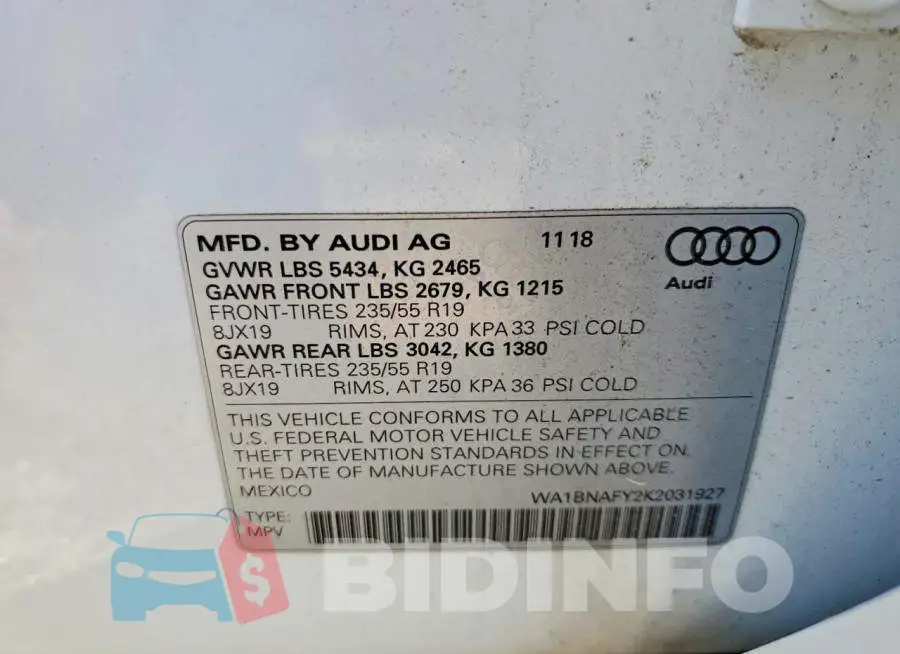 WA1BNAFY2K2031927 Photo# 14