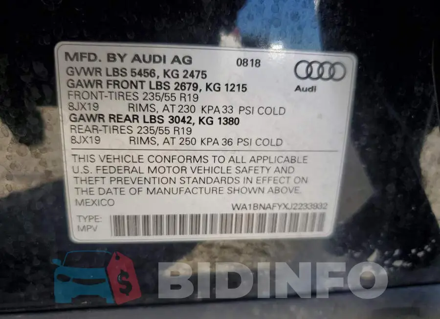 WA1BNAFYXJ2233932 Photo# 13