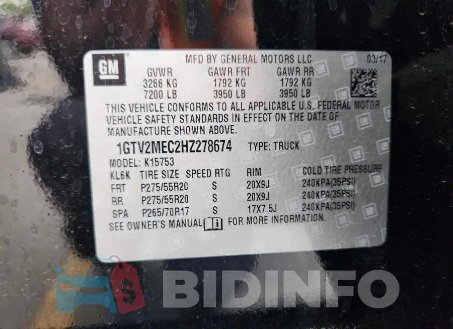 1GTV2MEC2HZ278674 Photo# 12