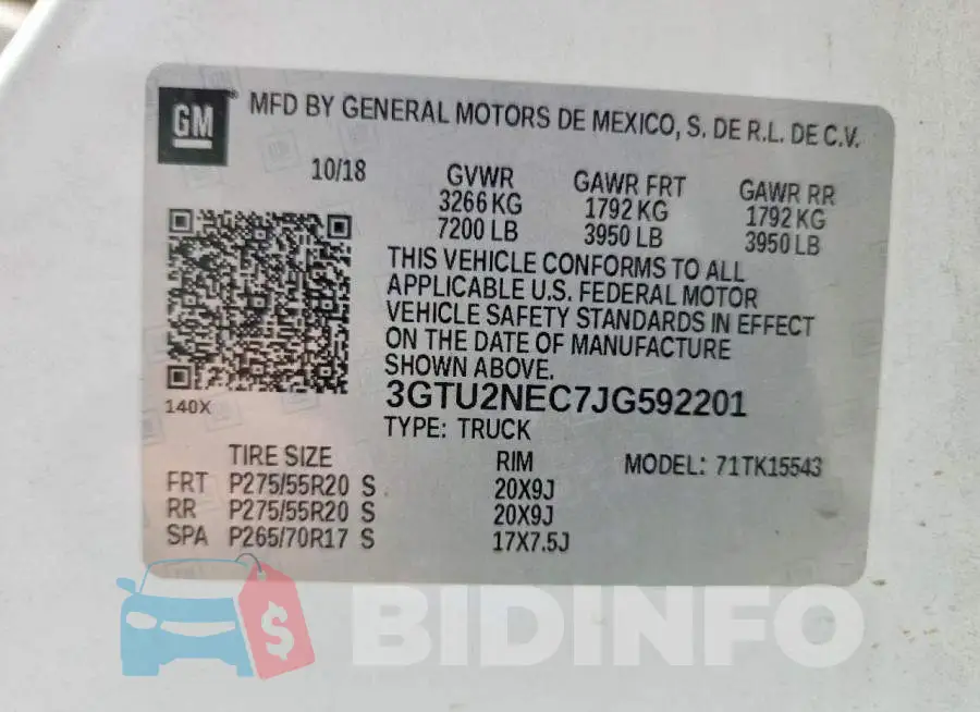 3GTU2NEC7JG592201 Photo# 12