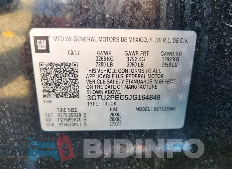 3GTU2PEC5JG164848 Photo# 12