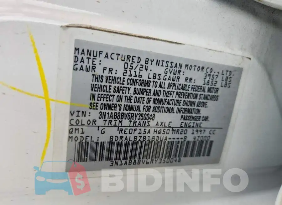 3N1AB8BV6RY350048 Photo# 12