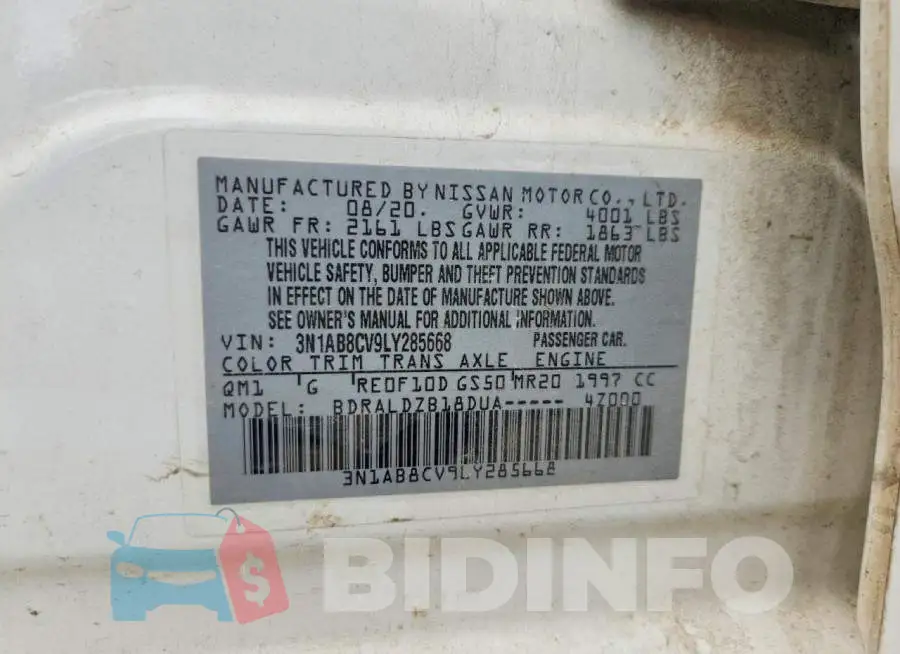3N1AB8CV9LY285668 Photo# 12