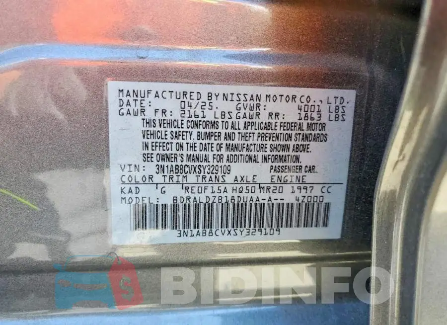 3N1AB8CVXSY329109 Photo# 12