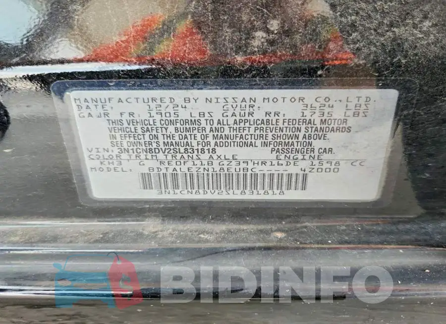 3N1CN8DV2SL831818 Photo# 13
