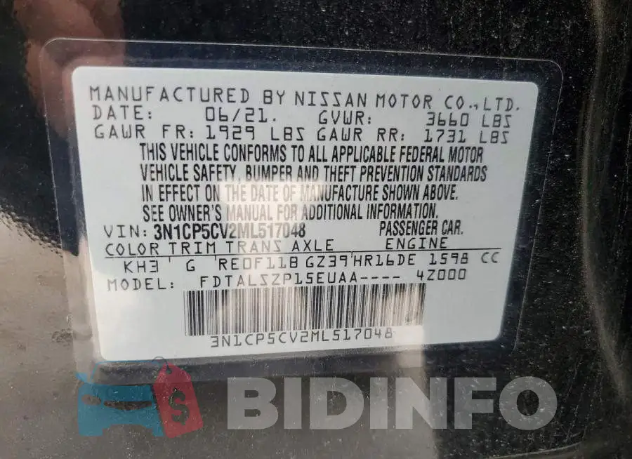 3N1CP5CV2ML517048 Photo# 12