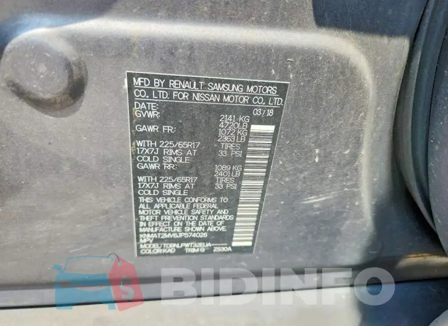KNMAT2MV6JP574026 Photo# 12