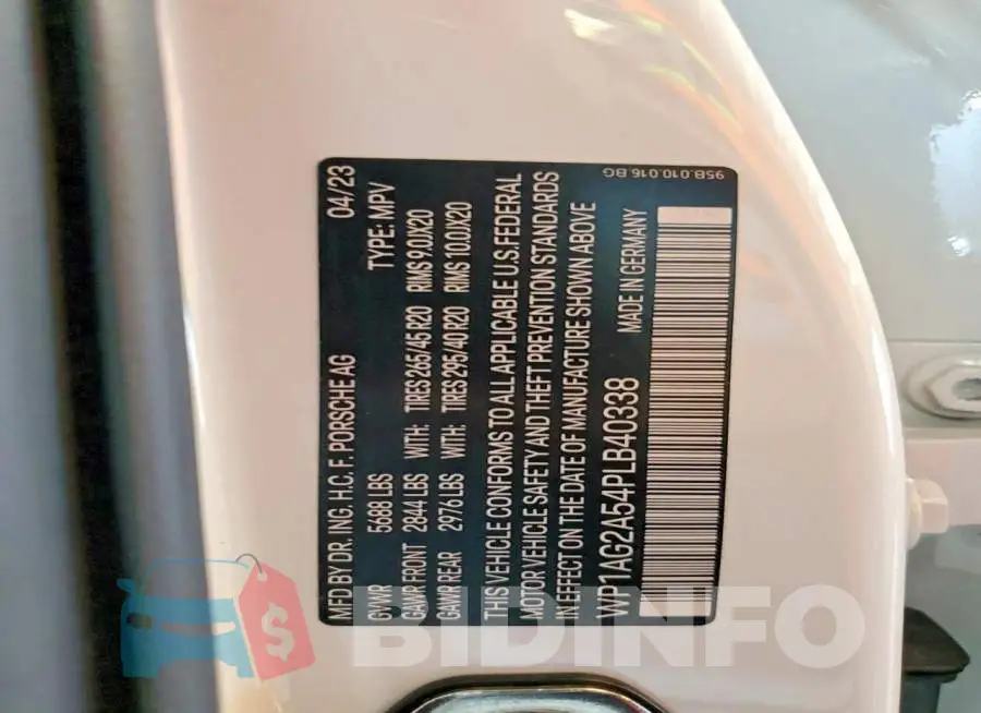 WP1AG2A54PLB40338 Photo# 13