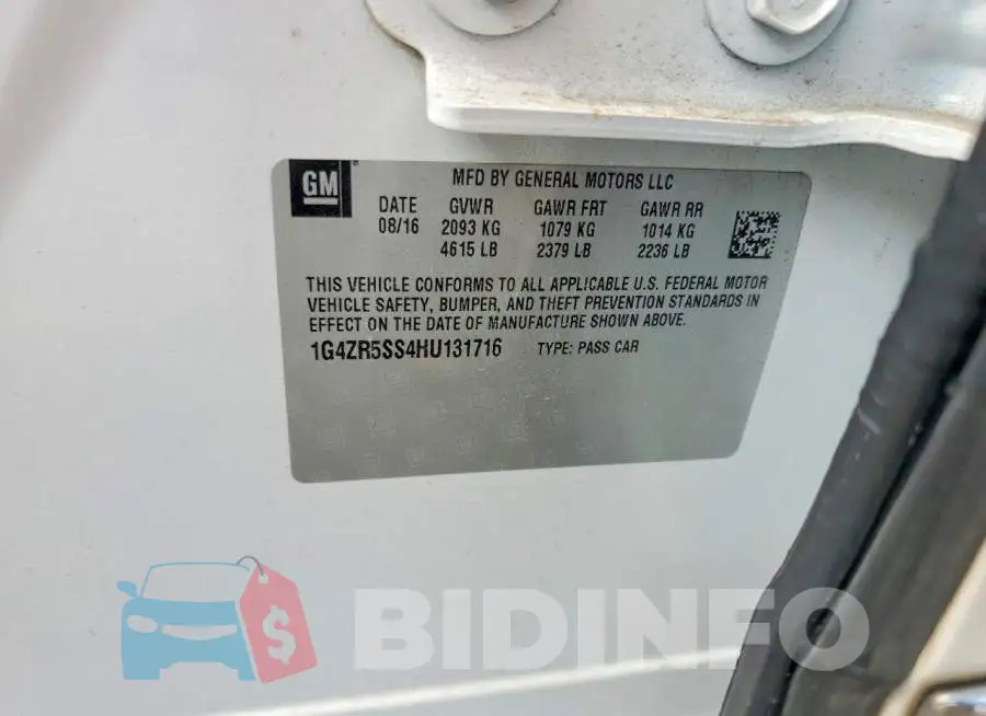 1G4ZR5SS4HU131716 Photo# 12