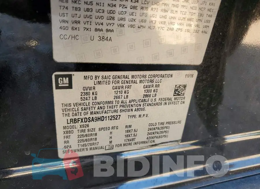 LRBFXDSA9HD112527 Photo# 13