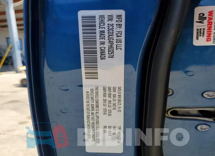 2C3CDXJG4PH632578 Photo# 13