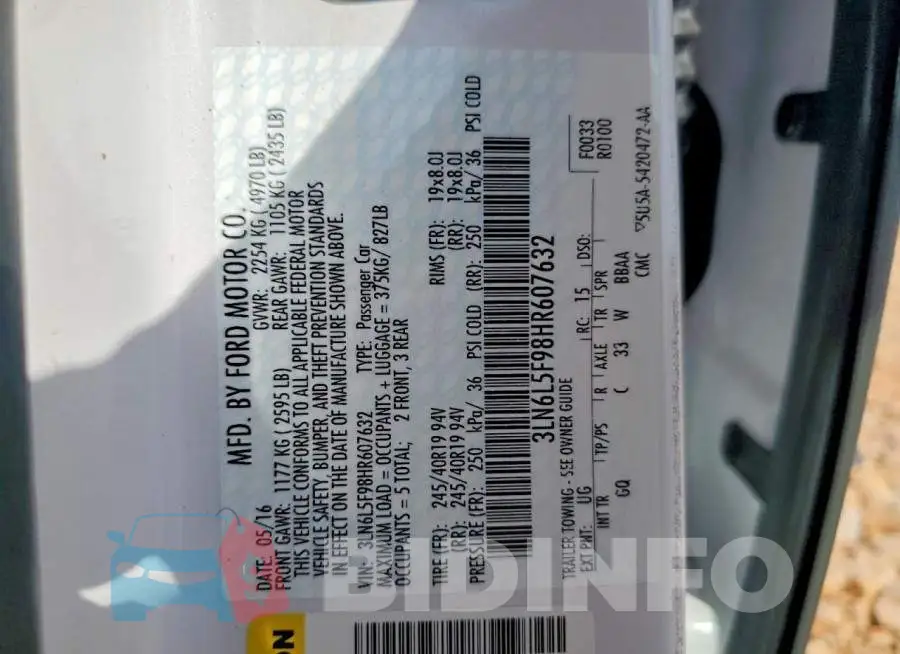 3LN6L5F98HR607632 Photo# 12